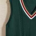 Floerns Boy's Striped Sweater V Neck Long Sleeve Cable Knit Casual Pullover Tops S 10Y