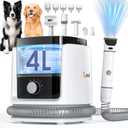 Rywell 4L Large Capacity Dog Grooming Kit, 13000Pa 7-in-1 Pet Grooming Vacuum with Clippers&Brushes for Shedding, Trimming&Vacuuming, Pet Grooming Vacuum for Dogs, Low Noise