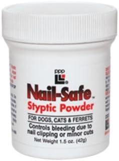 Nail-Safe Styptic Powder for Dogs & Cats - Quickly Stops Bleeding from Nail Clipping Groomers and Veterinarians 6 oz