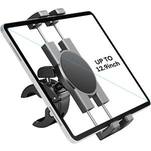 KDD Spin Bike Tablet Holder Mount, Phone iPad Holder Stand Exercise Bike Handlebar Mount for Stationary Bicycle, Treadmill, Microphone Stand, Fit for iPad Pro 12.9, Galaxy Tabs, iPhone(4.7-13)