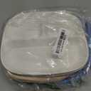 Domensi 3 Sets Kids Porcelain Plates with Silicone Sleeves Toddler Divided Porcelain Plate Baby Ceramic Dishes Snack Container for Kid Toddler Baby Feeding Microwave Dishwasher Safe(Classic Color)