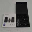 PQRQP 3 in 1 Mini Microphone for iPhone, Android, Camera | 328ft Range & 18H Battery | AI Noise Reduction,48kHz/24-bit, Wireless Microphones, Lapel Mic for Vlog, TikTok, Podcast (Suede Black)