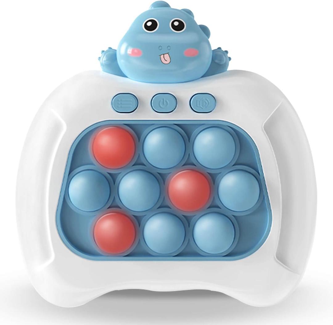 Fast Push Bubble Game for Kids & Adults, Version 2, Pop Light Up Quick Push Fidget Toy Handheld Game. Great for 8-12 Year Old Boys & Girls, Travel Toys for Children