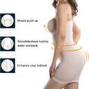 +MD Women's Strapless Shapewear Full Body Slip Seamless Targeted Firm Tummy Control Slip Under Dresses (S)