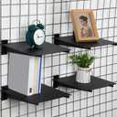 Blulu 20 Pcs 12" Gridwall Knife Shelf Bracket with Lip Metal Wire Gridwall Brackets Hooks Grid Wall Panels Hanger Heavy Duty Shelf Grid Wall Accessories for Home Business Boutique Display (Black)