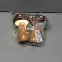 LONRISWAY 2 Pack LED Wood Mushroom Table Lamp, Rechargeable Cordless Touch Bedside Small Lamps, Wireless Step less Dimming Night Light, Portable Battery Lamp for Bedroom Nightstand for Birthday Gifts