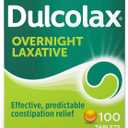 Dulcolax Stimulant Laxative Tablets, Predictable & Effective Constipation Relief, Relieves Straining & Bloating, Bisacodyl 5 mg, 100 Count, BBD: 05/2028