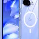 SPIDERCASE Magnetic for Google Pixel 9A Case, Military Grade Drop Protection Slim Crystal Clear Shockproof Anti-Fingerprint Phone Case, Phone Case for Pixel 9A, Clear