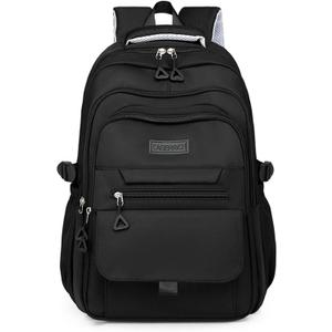 Eagerrich School Cute Aesthetic Backpack Girls Backpack for Students Kids Teen Girls Large Capacity Bookbags College Backpacks Laptop Lightweight Bookbag Casual Travel Daypacks School BagBlack