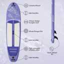2 x Inflatable Paddle Board,Stand Up Paddle Board Set, Extra Wide SUP Board with Removable Fin, Floating Paddle, Hand Pump, Waterproof Phone Pouch,Traveling Board