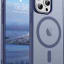 SUPFINE Magnetic for iPhone 15 Pro Max Case (Compatible with MagSafe) (Military Grade Drop Protection) Slim Translucent Matte Shockproof with Anti-Fingerprint Phone Case, Lavender Gray