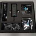 MENERESAS 3-in-1 Microphone for iPhone: Wireless Lavalier Microphone for Camera & Android - Mini Mic - 328ft Transmission & 20H Battery Life - Vlogging with AI Noise Reduction-Whitish Black