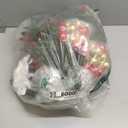 Lifecapido 2 Pack Outdoor Christmas Tree Urn Filler, 29.5 Inch Pre-lit Xmas Planter Bushes Filler with 50 LED Lights, Holiday Porch Decoration Xmas Trees with Pine Cones Red Berries for Yard Porch