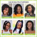 16 Inch Afro Kinkys Bulk Human Hair Kinky Curly Braiding Hair for Mini Twist 50g/Pack Natural Black 4C Dreadlock Extensions for Permanent Sister Locs/Mini Twists/Braids/Repair Can Dye and Bleach