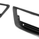 HECASA Fog Light Trim Bezel Black Driver Passenger Side Compatible with 2013-2015 Honda Accord Sedan Replacement for HO1038111 71112T2AA10 (Pair)