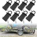 Stake Pocket D Rings for Trailer 1/2" Hitch Pin 4 Holes, 18,000lbs Heavy Duty D Rings for Utility Trailers, Flatbed Trucks