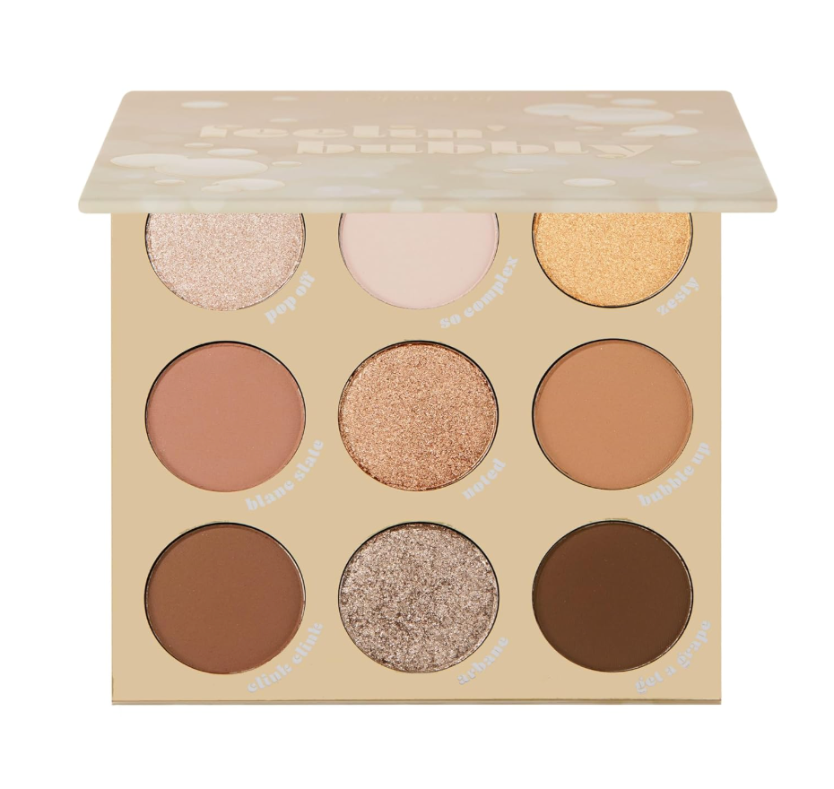 ColourPop Feelin' Bubbly Eyeshadow Palette - Brown & Gold Palette with Metallic and Matte Finishes - High-Pigment Eye Makeup with a Long-Wearing Formula (0.3 oz)