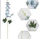 8PCS Dusty Blue Delphinium Artificial Flowers 33.5'' Faux Delphinium Stems Larkspur Silk Flowers for Wedding Table Centerpieces Home Garden Decor(Dusty Blue)