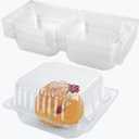 100 Pcs Clear Plastic Take out Containers,Disposable Clamshell Dessert Container with Lid, for Salads, Pasta, Sandwiches (5x4.7x2.8 in).