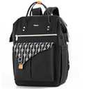 MOMUVO Laptop Backpack for Women with USB Port, Student Bookbag Water Resistant Backpacks Teacher Doctor Nurse Work Stylish Travel Bags, Fits 17-Inch Laptop,Pink