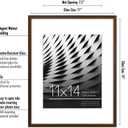 Americanflat 11x14 Picture Frame with Shatter-Resistant Glass - Use as 8x10 Frame with Mat or Display 11x14 Photo Without Mat - Streamline Collection - Thin Border Picture Frames for Wall - Walnut
