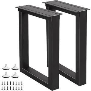 19 Inch Metal Coffee Table Legs Black, Heavy Duty Furniture Legs for DIY End Side Tables, Bench, Modern Desks, Night Stands, Sofa (H19 x W13.1, Black), 19" U Shape