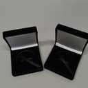 2Pcs Coin Display Case Velvet Black Challenge Coin Storage Presentation Box for Commemorative Coins Medals, 1 Slot, 50mm