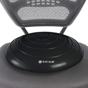 Gaiam Balance Disc Wobble Cushion Stability Core Trainer for Home or Office Desk Chair & Kids Alternative Classroom Sensory Wiggle Seat (Black)