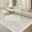 5x7 Area Rugs for Living Room,Large Washable Rug,Beige