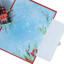 Red Cardinal Wreath Merry Christmas Cards 2025, Pop Up Christmas Cards w Envelope, 3D Xmas Card, Holiday Greeting Card Gifts for Her Him Wife Husband Family Son Mum Dad PQ