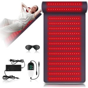 2025 New Leather Red Light Therapy Mat, Red Light Therapy Pad with Neck Support, Dual-Wavelength 660nm&850nm Infrared Light Therapy Blanket, Relief Body Neck Back Waist Shoulder Pain, 19.0"x 35.9" 2025 New Leather Red Light Therapy Mat, Red Light Therapy Pad with Neck Support, Dual-Wavelength 660nm&850nm Infrared Light Therapy Blanket, Relief Body Neck Back Waist Shoulder Pain, 19.0"x 35.9"