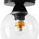 Decorative 12V LED Pendent Dining-Room Lamp, 12Volts Dome Light with On&Off Switch, Clear Sphere Glass Lens, Interior Light for RV, Motorhome, Camper