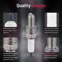 BDFHYK 4548 Iridium Spark Plugs Compatible with Yamaha Compatible with Triumph for Kawasaki for KTM for Suzuki Universal Motorcycle Spark Plugs Replacement CR9EK Set of 4