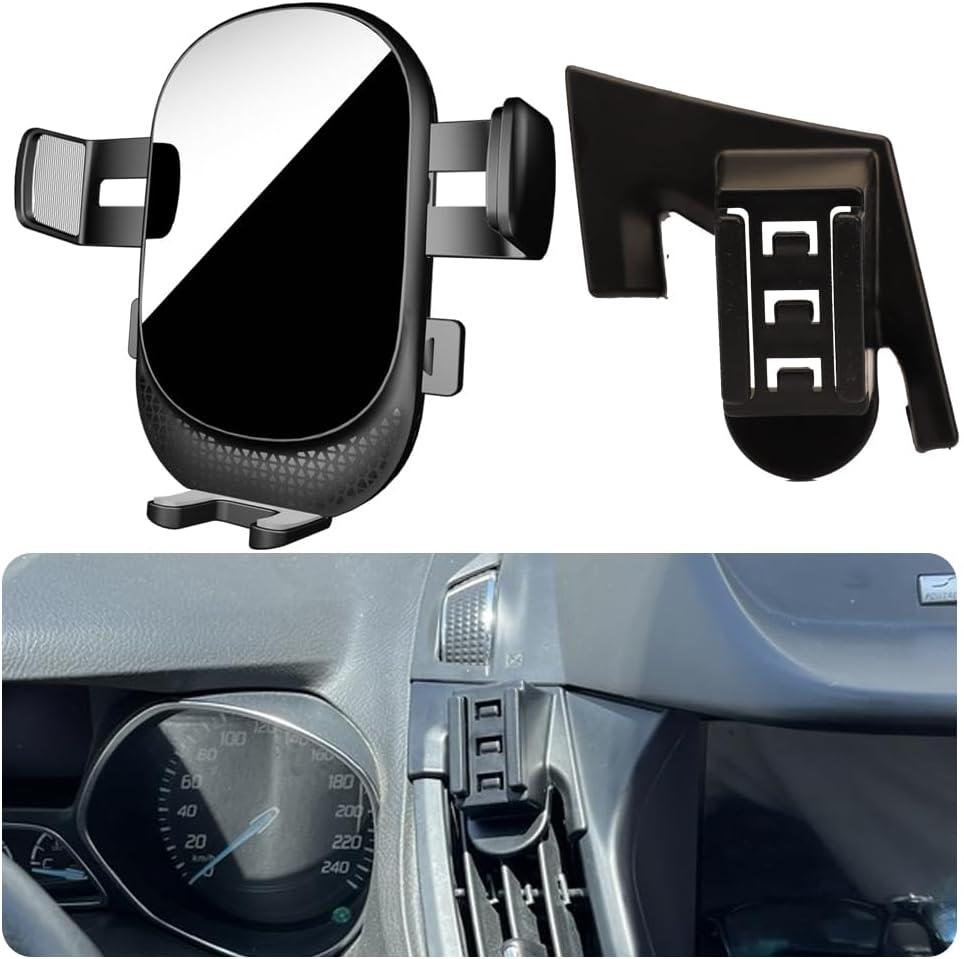 Car Phone Holder for Ford Escape Auto Accessories[Only for 2013-2019 Escape] [Please check if your center console is consistent and if it is applicable] [Lock Hands Free Automobile Cell Phone Mount]