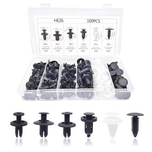 Medsuo 100pcs Plastic Car Body Trim Clips Universal Auto Rivet Fasteners Expansion Screws Push Type Retainers Clips Bumper Clips Panel Clips Car Accessories with Storage Box