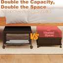 Fokyfok 2Pack Under Bed Storage Containers, 10 inch Height,31 inch Long