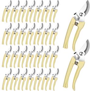 Chumia 30 Garden Flower Shears Pruning Scissors Heavy Duty Plant Scissors Trimming Garden Clippers Hand Tree Pruner for Yard Gardening Plants Hedge Flower Tree Cutting Secateurs (Beige)