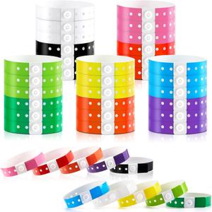 Henoyso 300 Pcs Plastic Wristbands for Events Vinyl Plastic Bracelet Wristbands Arm Band Identification for Party(Multicolor)