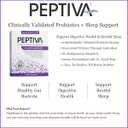 Peptiva 26 Billion CFU Probiotic and Sleep Support - Clinically Validated Multi-Strain Probiotic - Lactobacillus and Bifidobacterium, Melatonin - 30 Count