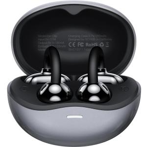 Clip on Ear Headphones OWS Hanging Earphones Ear Clip Wireless Earbuds AI Translation Earbuds Real Time,165 Language Translator Earbuds for Travel Learning Suitable for Small Ears and Eyeglass Wearers