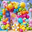 Tropical Hawaiian Balloon Arch Kit, Luau Pool Party Decorations, 18 inch, 12 inch, 10 inch, 5 inch