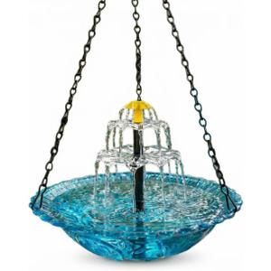 Hanging Solar Bird Bath Fountain, Cascading Tiered Design, Solar Powered, Weather-Resistant Plastic, for Garden, Patio, Yard Decor