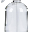 360 Glass Spray Bottles with Silicone Sleeve, 16 oz Empty Refillable Containers with Adjustable Spray Nozzles, Spray Bottles for Hair, Cleaning Solutions and Plants White