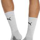 PUMA Men's Crew Socks, Black,Gray  Size 13-15 (6-Pack)