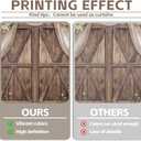 2 x 7x5ft Fabric Wedding Rustic Barn Door Backdrop Vintage Floral White Curtains Photography Background Bridal Shower Birthday Party Decorations Photo Banner Props