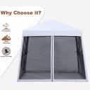 MASTERCANOPY 10x10 Slant Leg Gazebo Canopy with Netting White