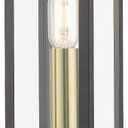 Livex Lighting, 28034-07, Gaffney, Outdoor Post Top Lantern, Bronze with Antique Gold Finish Accents
