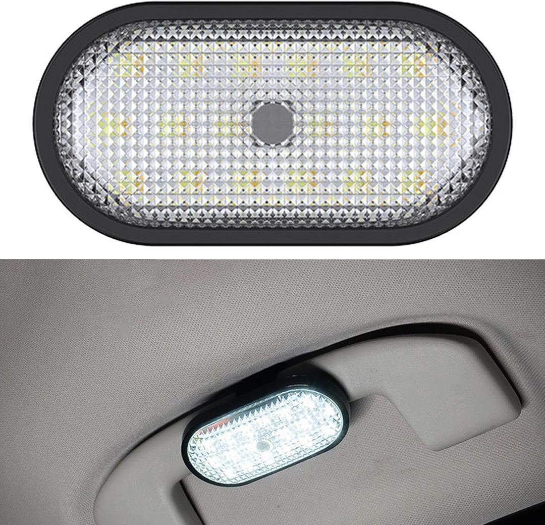 CYDZSW Car LED Dome Lights Interior Wireless,Trunk Light,USB Rechargeable Battery Powered Inside Ceiling Roof Light for Cars RV UTV and Truck (18LED)