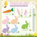 Norme 16 Pcs Easter Decorations Tree Picks Ornaments 8 Inch Large Colorful Rabbit Bunny Ear Carrot Tree Topper Decorations Colored Easter Rabbit Ornaments for Spring Party School Office Vase Decor