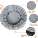 Heated Cat Bed for Indoor Cats, 20 Electric Cat Heated Bed Pet Warming Bed for Cats and Small Dogs, Washable Calming Round Donut Pet Bed with Heating Pad, Indoor Use